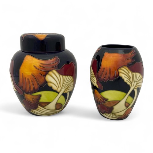 55 - Two Moorcroft pottery 'Parasol Dance' pattern vases designed by Kerry Goodwin and issued in 2006, wi... 