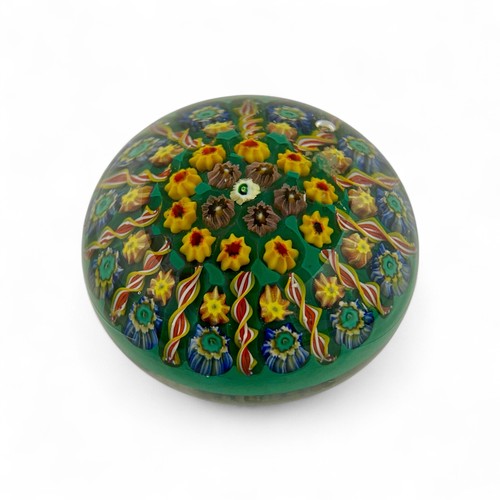 75 - Three medium Strathearn P.8 radial millefiori dome paperweights, largest diameter 6.6cm, height 4.7c... 