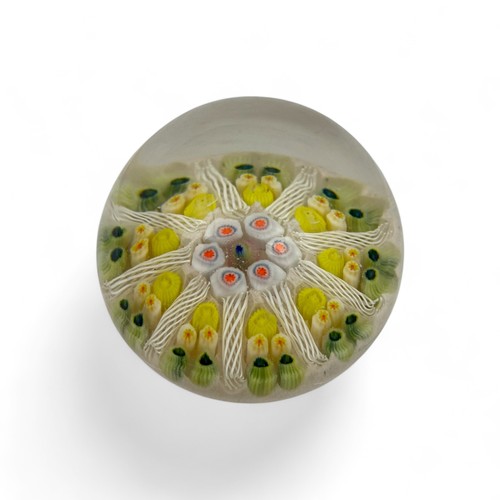 75 - Three medium Strathearn P.8 radial millefiori dome paperweights, largest diameter 6.6cm, height 4.7c... 