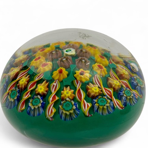 75 - Three medium Strathearn P.8 radial millefiori dome paperweights, largest diameter 6.6cm, height 4.7c... 