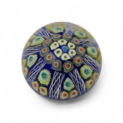 77 - Five medium Strathearn P.8 radial millefiori dome paperweights, diameter 6.7cm, height 5.7cm (5)