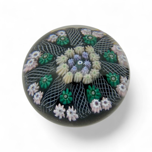 77 - Five medium Strathearn P.8 radial millefiori dome paperweights, diameter 6.7cm, height 5.7cm (5)