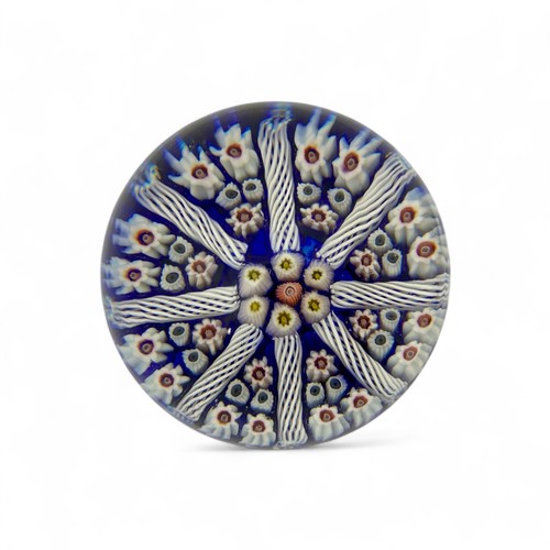 77 - Five medium Strathearn P.8 radial millefiori dome paperweights, diameter 6.7cm, height 5.7cm (5)