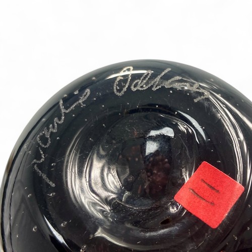 95 - An American John Macdonald paperweight, signed, together with an American Paul Odley paperweight sig... 