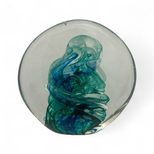 96 - Four Jane Charles upright paperweights, two have acid matted edges, with etched signatures to the ba... 