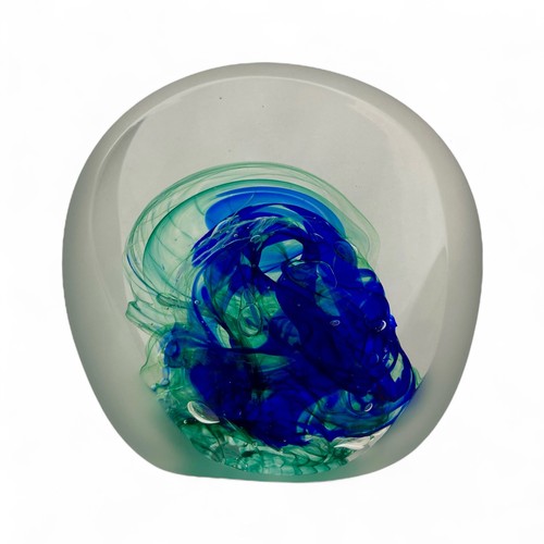 96 - Four Jane Charles upright paperweights, two have acid matted edges, with etched signatures to the ba... 