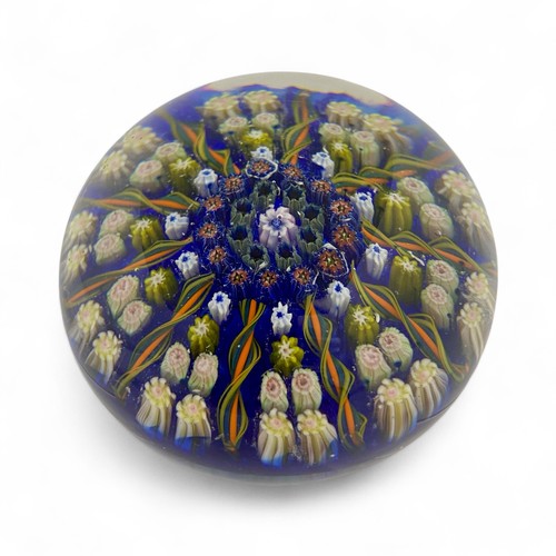 80 - Three Perthshire PP1 ten spoke radial millefiori dome paperweights, largest diameter 7.7cm by 5.6cm ... 