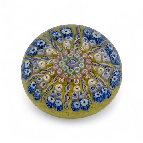 80 - Three Perthshire PP1 ten spoke radial millefiori dome paperweights, largest diameter 7.7cm by 5.6cm ... 