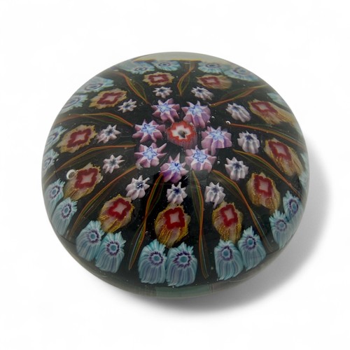 81 - Four Perthshire PP1 eleven spoke radial millefiori dome paperweights, diameter 7.6cm height 5cm. (4)