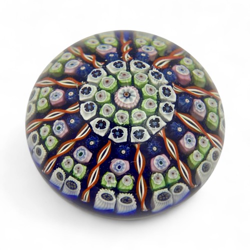 81 - Four Perthshire PP1 eleven spoke radial millefiori dome paperweights, diameter 7.6cm height 5cm. (4)