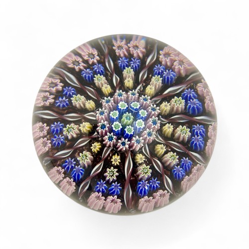 81 - Four Perthshire PP1 eleven spoke radial millefiori dome paperweights, diameter 7.6cm height 5cm. (4)