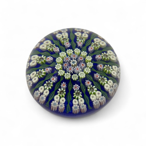 82 - Three Perthshire PP1 twelve spoke radial millefiori dome paperweights, diameter 7.6cm by 5.6cm. (3)