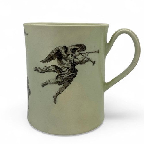 6 - A small Worcester Porcelain 'King of Prussia' pattern mug circa 1760, diameter 7.2cm, height 8.5cm.