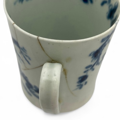 18 - A study group of six Worcester Porcelain coffee cups and can, there are two scale bleu examples, a '... 