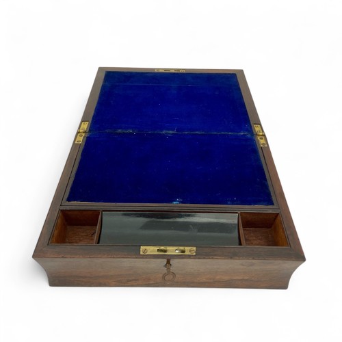 215 - A mid 19th century Tunbridge Ware writing slope/box, possibly by Edmund Nye, with a floral mosaic, 2... 