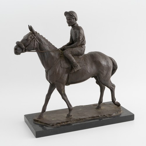 180 - Enzo Plazzotta (1921-81), 'In The Parade Ring', limited edition patinated cast bronze of a horse and... 