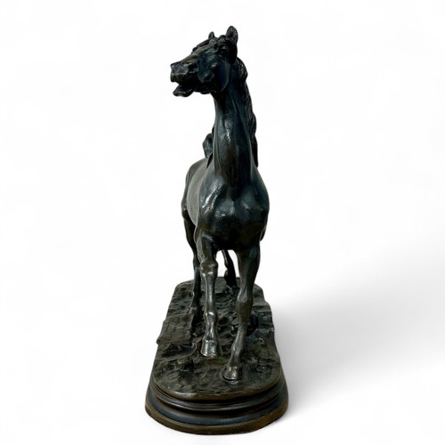 171 - Jules Moigniez (1835-1894), 'Chief Baron Par the Baron Caladénia', patinated cast bronze sculpture o... 