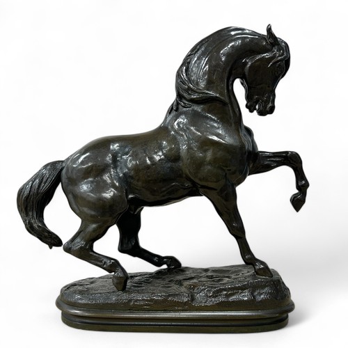 173 - Antoine-Louis Barye (French, 1795-1875), ‘Cheval Turc No.2, Antérieur Gauche Levé, Terasse Ovale’ (T... 