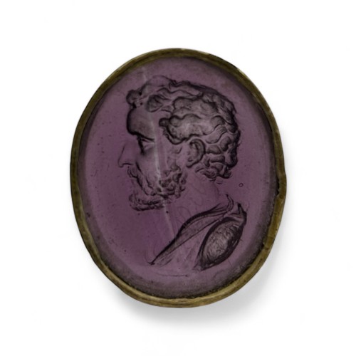 114 - Five late 18th century to 19th century Classical 'Grand Tour' type oval glass 'intaglios' or 'Tassie... 