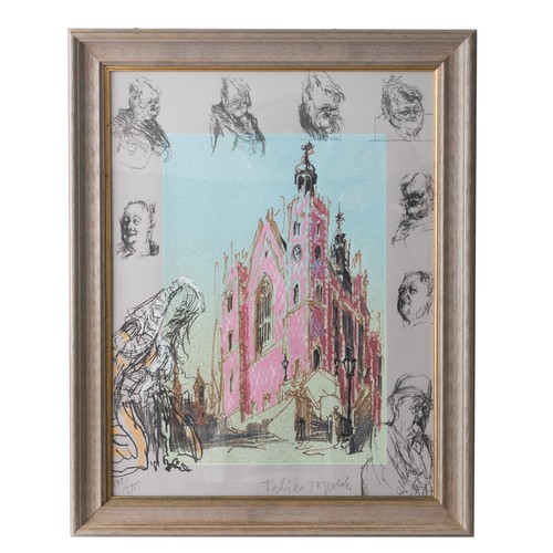 204 - Feliks Topolski (Polish/British 1907-1989), 'Lincoln's Inn' or 'Inns of Court', 1985, limited editio... 