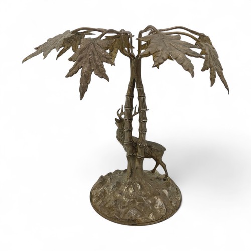 123 - A late Victorian German WMF silver-plated table centrepiece, modelled in the form of a stag standing... 