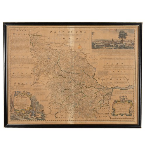 207 - A set of three 18thC Emanuel Bowen maps of Yorkshire, comprising 'An ACCURATE MAP of the NORTH RIDIN... 