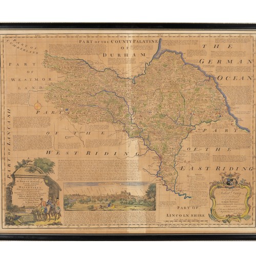 207 - A set of three 18thC Emanuel Bowen maps of Yorkshire, comprising 'An ACCURATE MAP of the NORTH RIDIN... 