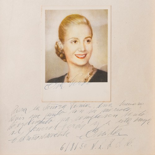 231 - A rare signed and inscribed photographic portrait of Eva Péron (1919-52), the First Lady of Argentin... 