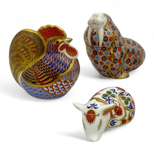 64 - Seven late 20thC Royal Crown Derby animal paperweights, comprising a Roe Deer for The Royal Crown De... 