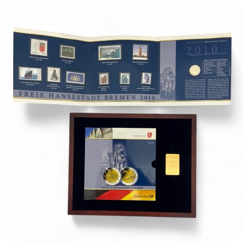 240 - An early 21stC German Deutsche Post cased set of seventeen commemorative .999 white metal proof coin... 