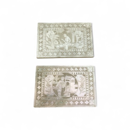 247 - A large quantity of late 19th or early 20th century Chinese etched and cut mother of pearl gaming co... 