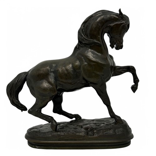 173 - Antoine-Louis Barye (French, 1795-1875), ‘Cheval Turc No.2, Antérieur Gauche Levé, Terasse Ovale’ (T... 