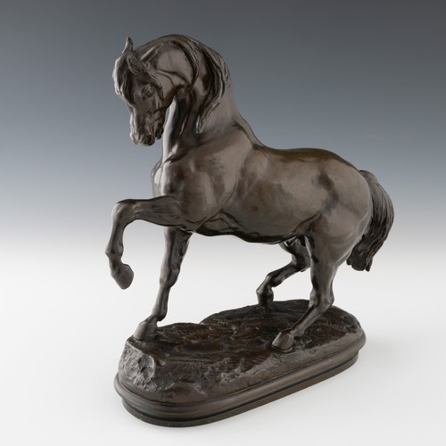 173 - Antoine-Louis Barye (French, 1795-1875), ‘Cheval Turc No.2, Antérieur Gauche Levé, Terasse Ovale’ (T... 