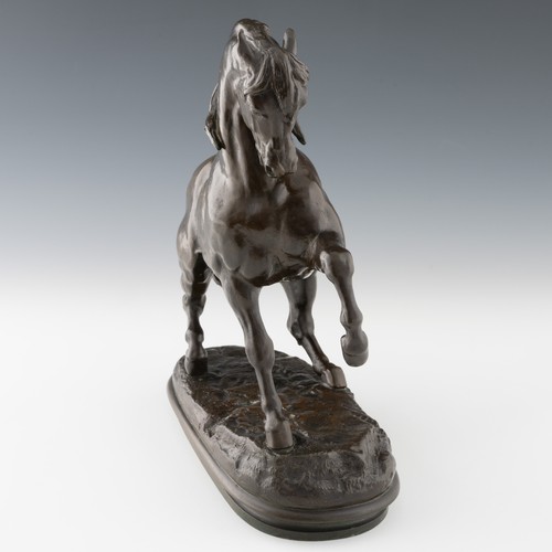 173 - Antoine-Louis Barye (French, 1795-1875), ‘Cheval Turc No.2, Antérieur Gauche Levé, Terasse Ovale’ (T... 