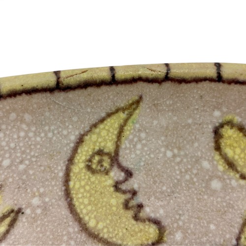 19 - Guido Gambone (Italian, 1909-69), a rare early-mid 1950s oval studio pottery dish hand-decorated in ... 