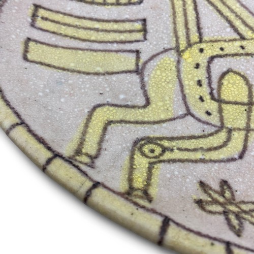 19 - Guido Gambone (Italian, 1909-69), a rare early-mid 1950s oval studio pottery dish hand-decorated in ... 