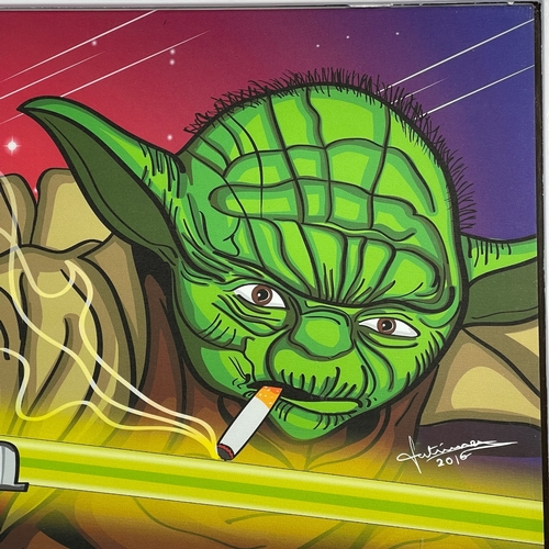 star wars cigarette An original Star Wars master Jedi, Yoda …smoking a cigarette and wielding a  lightsaber, what more do