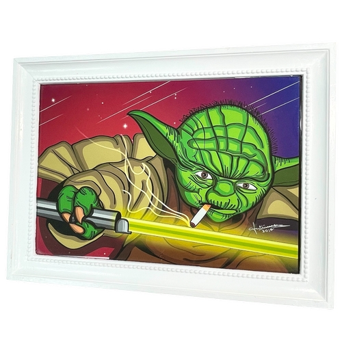 star wars cigarette An original Star Wars master Jedi, Yoda …smoking a cigarette and wielding a  lightsaber, what more do