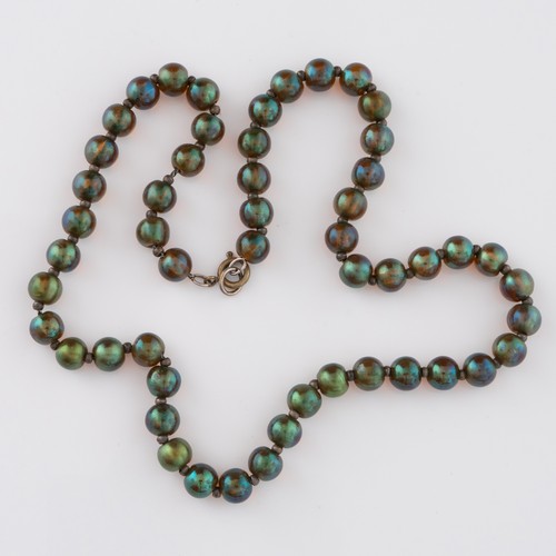 171 - A 1930s German WMF 'Myra-Krystall' necklace, designed by Karl Weidmann 1926, decorated with iridesce... 