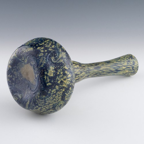 66 - A 1920s enamelled berluze vase attributed to Degue, with gourd-shaped neck and bulbous body, decorat... 