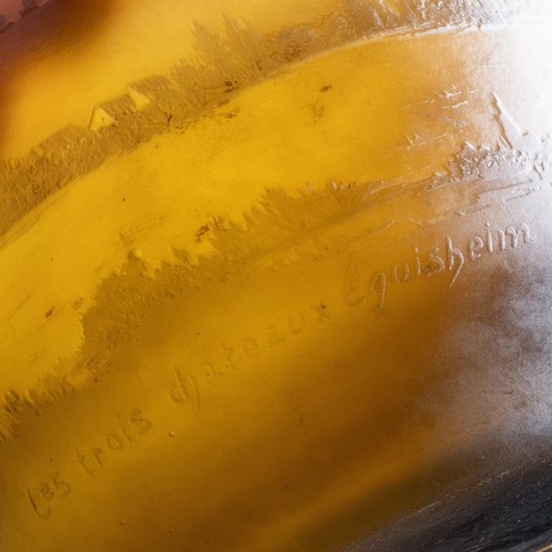 68 - A 1920s Art Nouveau d'Argental cameo vase, with moulded 'D'ARGENTAL' mark and description 'Les trois... 