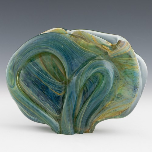 79 - A very rare early Mdina Glass 'Sculpture', designed, signed and made by Michael Harris in 1970, the ... 