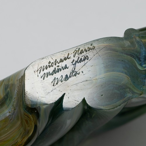 79 - A very rare early Mdina Glass 'Sculpture', designed, signed and made by Michael Harris in 1970, the ... 