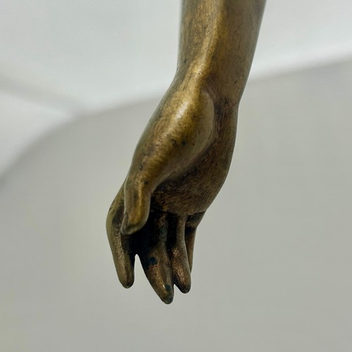 274 - A 1930s French Art Deco 'Message of Love' gilded bronze figurine, designed by Pierre Le Faguays (189... 