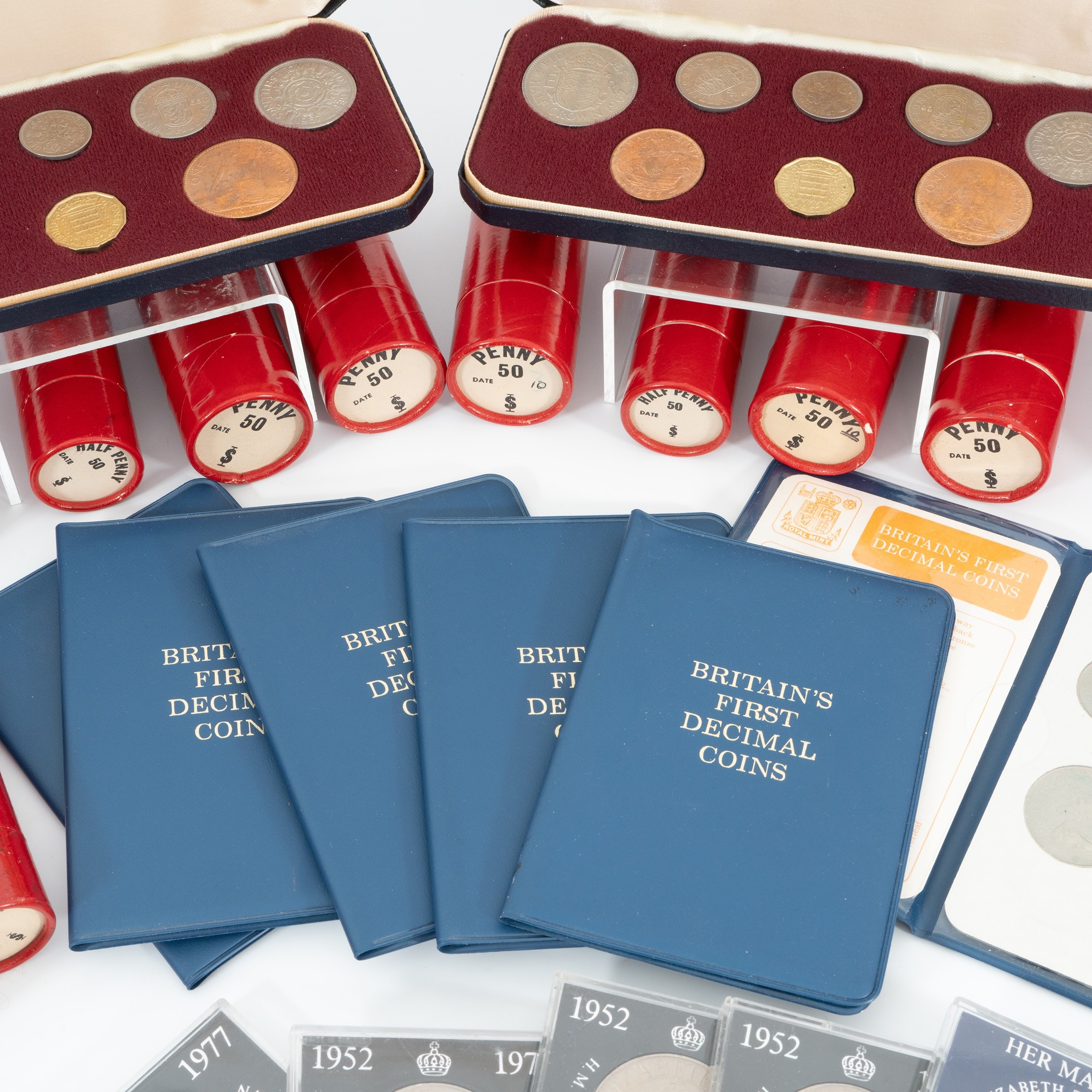 Collection of British coins, comprising six proof sets of Britain's ...