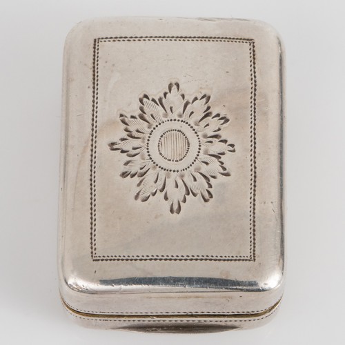 379 - A sterling silver vinaigrette of Nelson interest by Matthew Linton, Birmingham 1805. Chased portrait... 