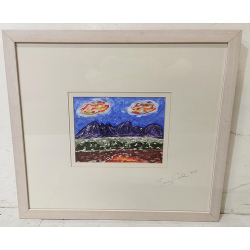 186 - JERRY CAHIR, Cloudy Day, dated 2005, double mount, white frame, 51.5 x 57cmW