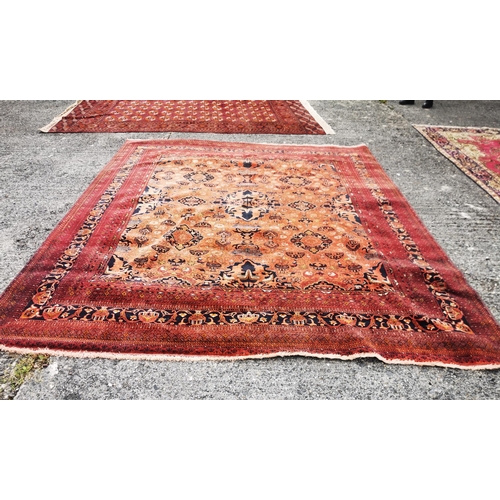 365 - Fine Turkman Carpet, deep rich red ground with an all over treasure pattern, all natural dyes, made ... 