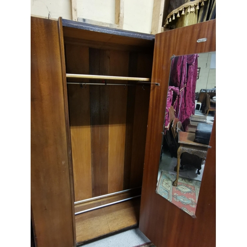 141 - 3-Piece Mahogany Bedroom Suite, from the 1960s (sold by Todds, Limerick ) incl. a single door Wardr... 