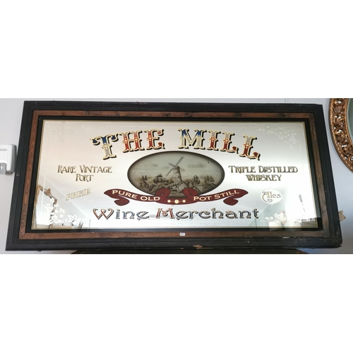 425 - Fine Large Pub Mirror/Bar Back, The Mill, Pure Old Pot Still, Phibsboro, Dublin, Rare Vintage Por... 